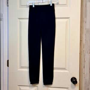 Free Country Black Fleece Leggings High Rise Stretch XS